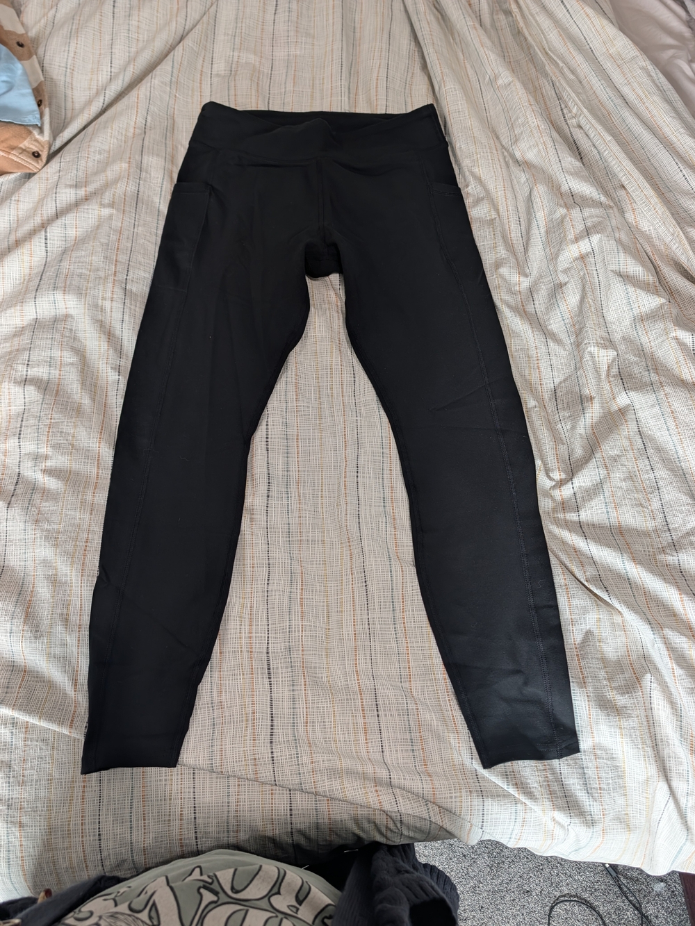 Pact Black High-Rise Leggings with Side Pockets
